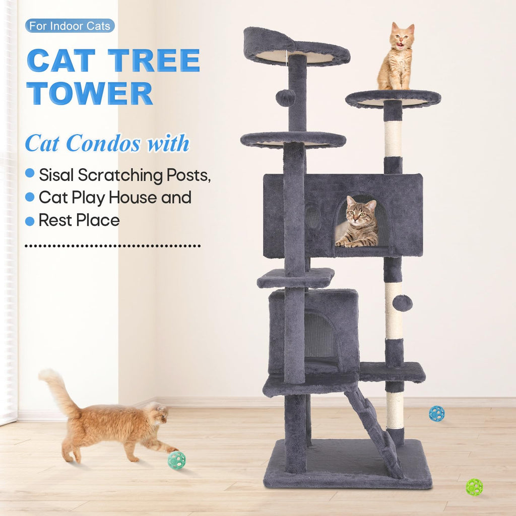 Multi-Level Cat Tree Tower with Condo