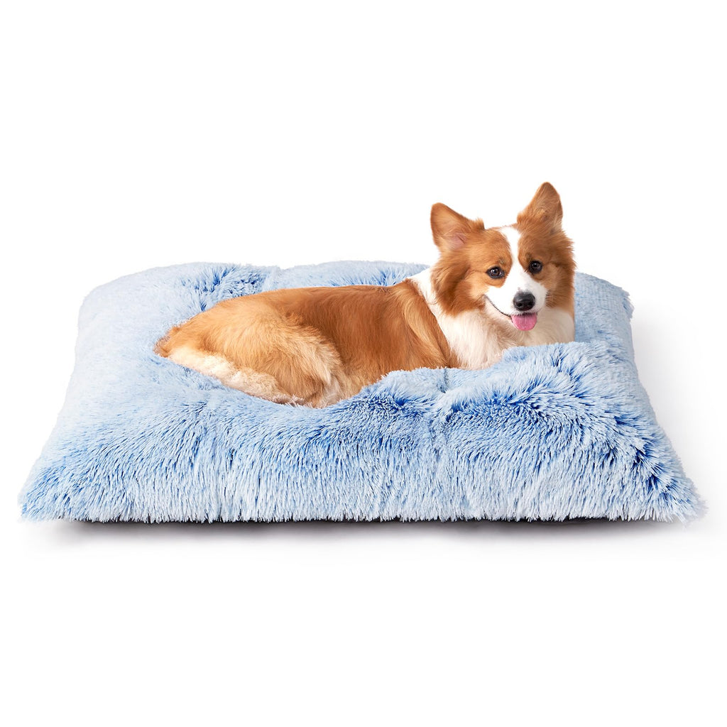 Calming Plush Dog Crate Bed Pad for Large Dogs
