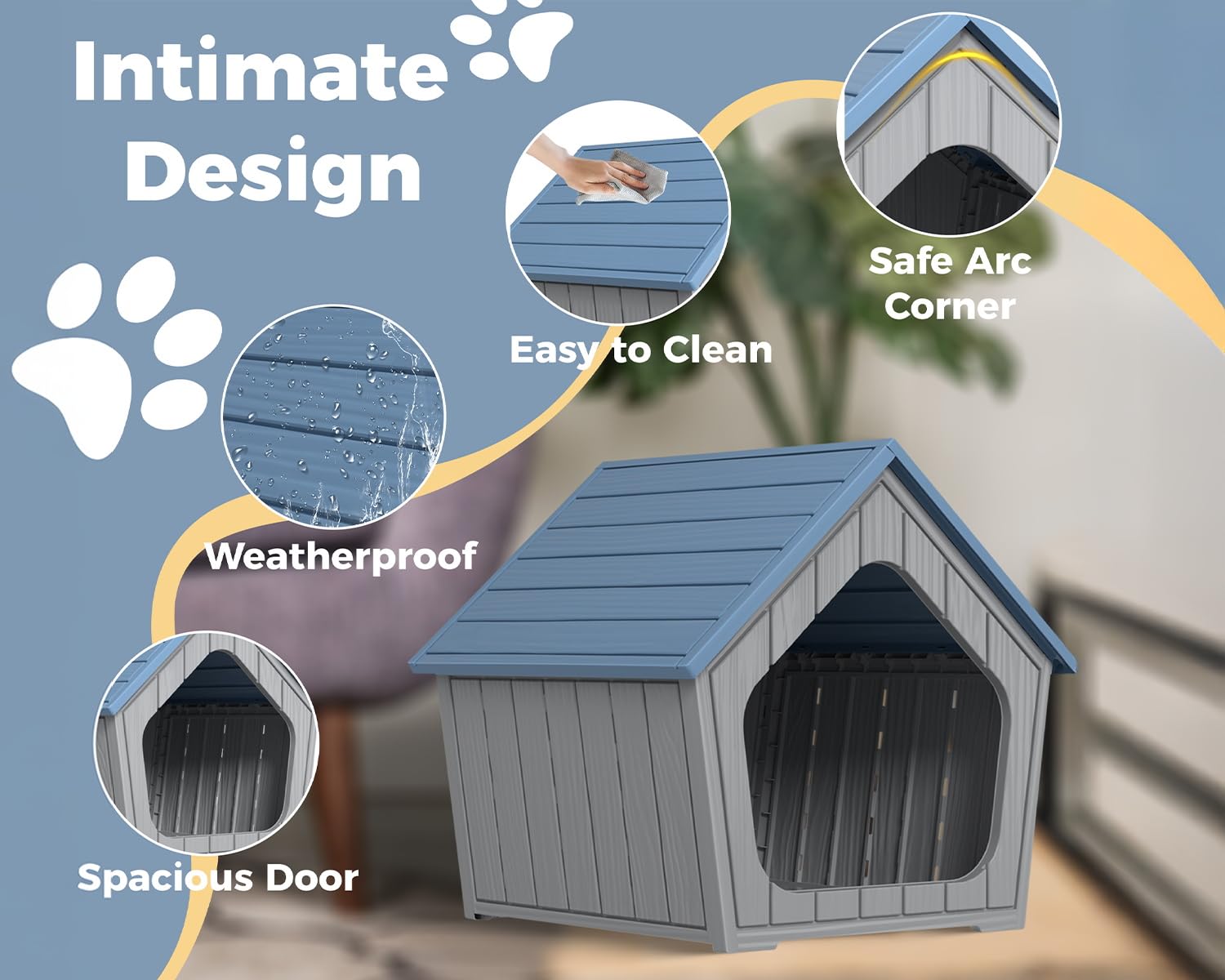 Weather-Resistant Dog House Shelter