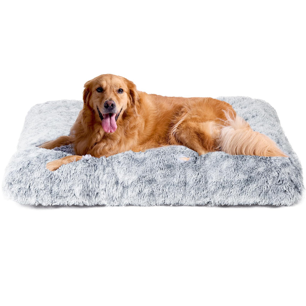 Calming Plush Dog Crate Bed Pad for Large Dogs