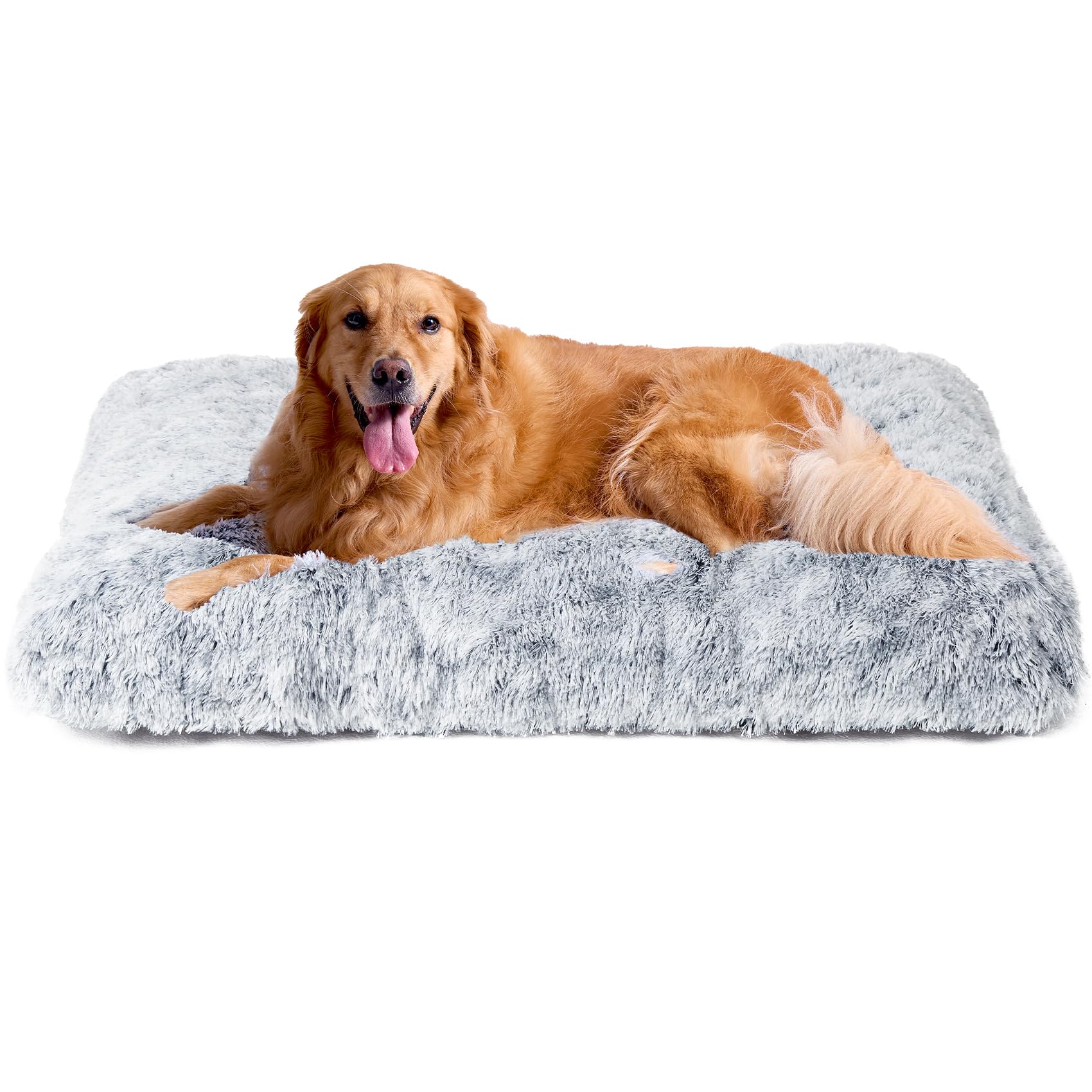 Calming Plush Dog Crate Bed Pad for Large Dogs
