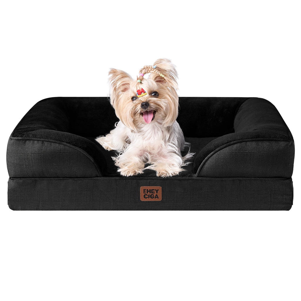 Orthopedic Memory Foam Dog Bed with Bolsters