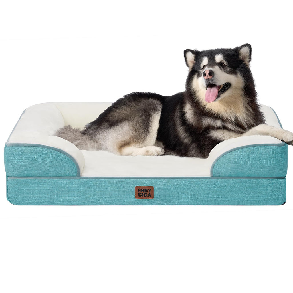 Orthopedic Memory Foam Dog Bed with Bolsters
