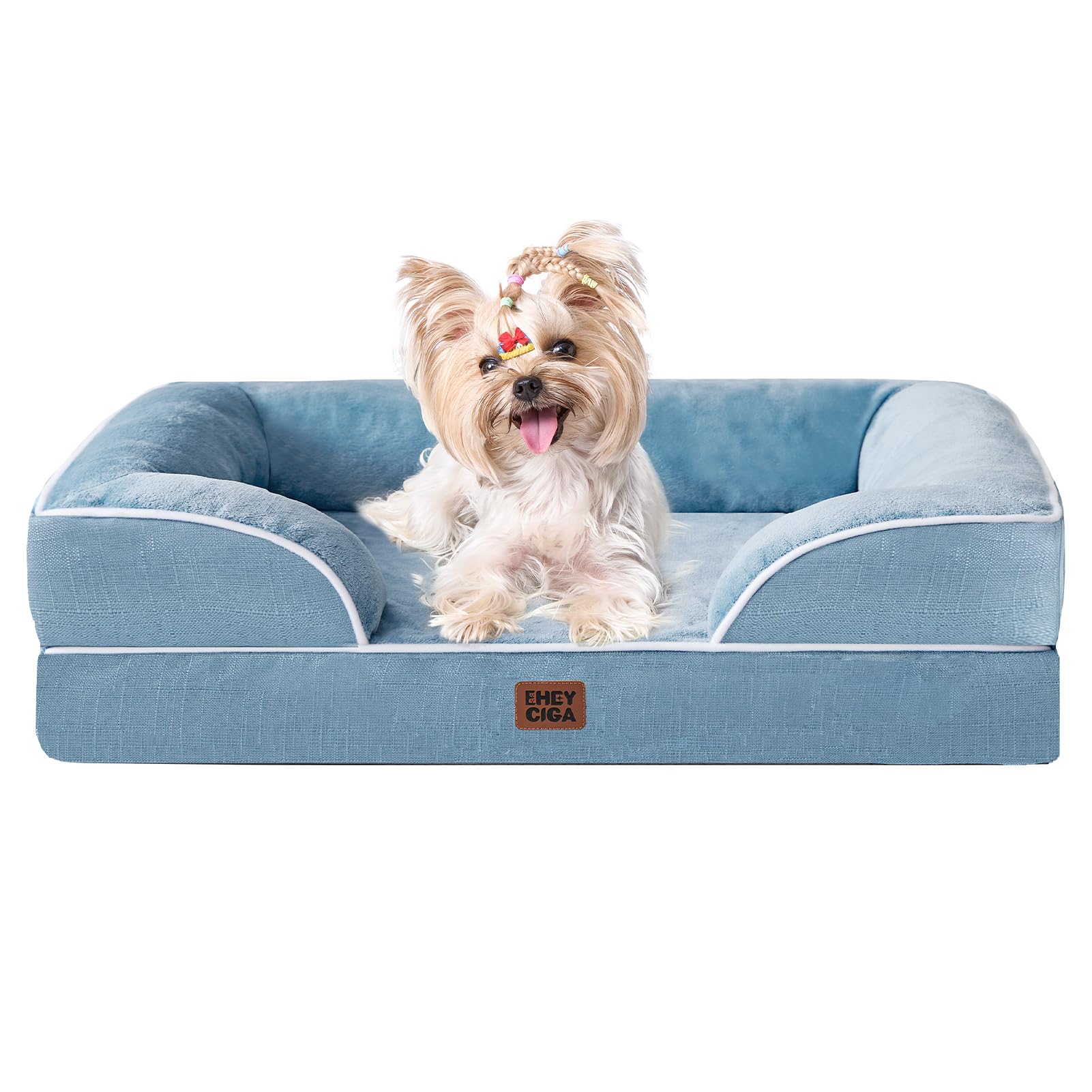 Orthopedic Memory Foam Dog Bed with Bolsters