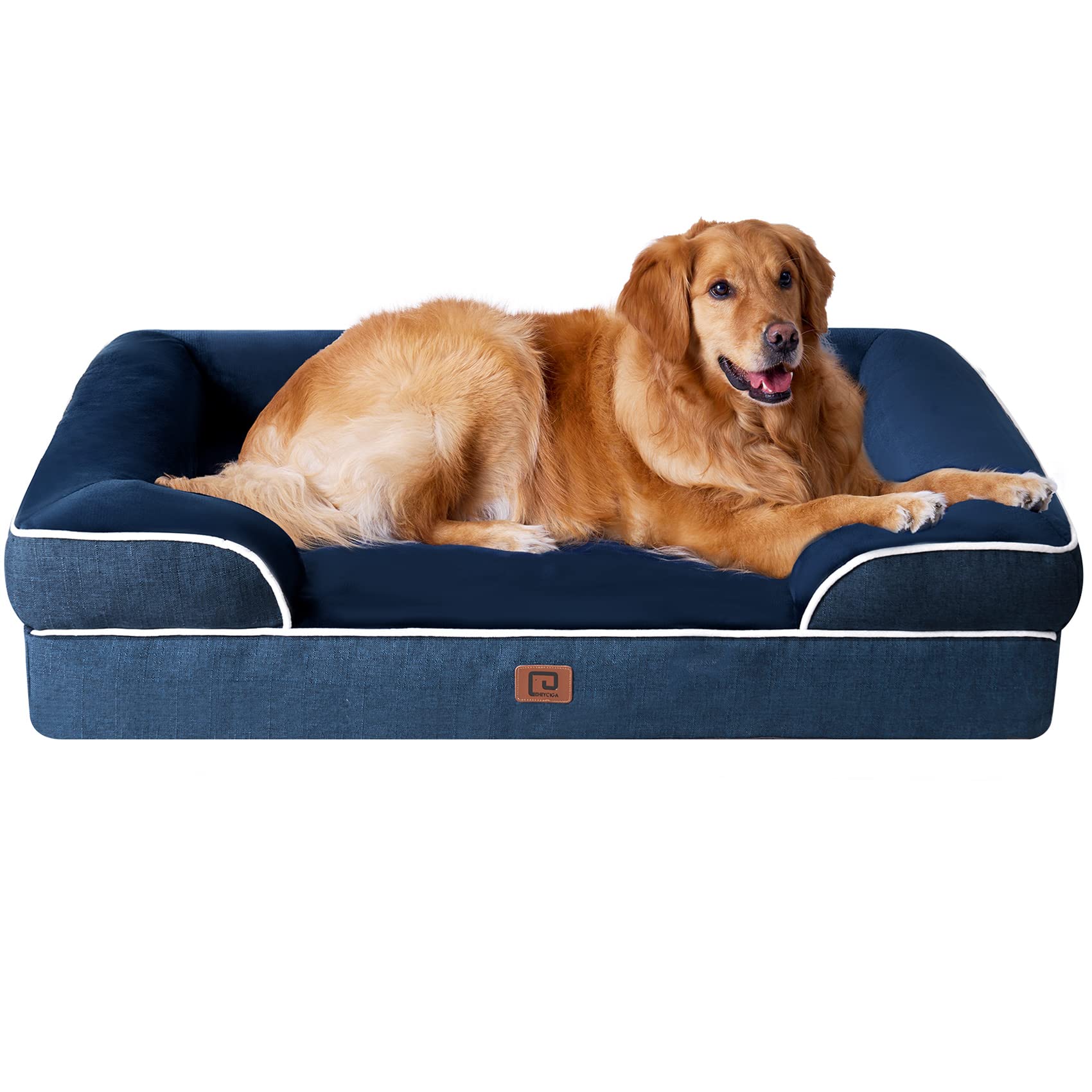 Orthopedic Memory Foam Dog Bed with Bolsters