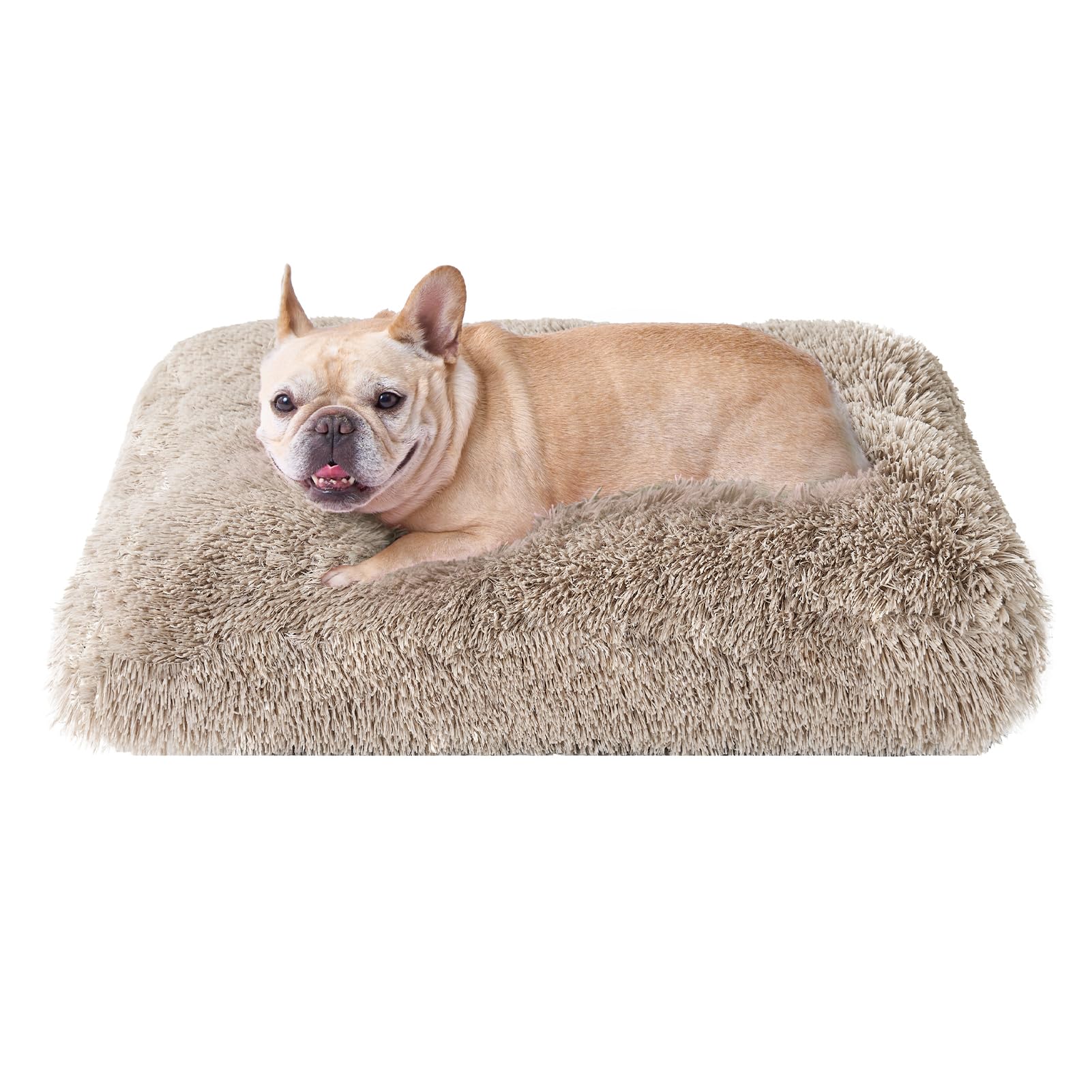 Calming Plush Dog Crate Bed Pad for Large Dogs