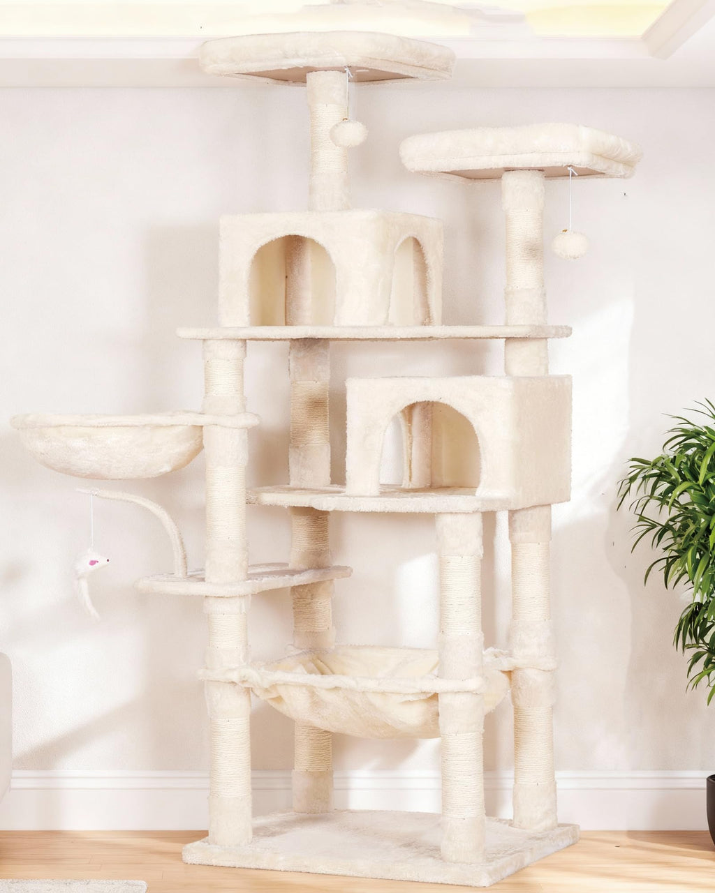 Cat Tree Tower with Hammock & Perch