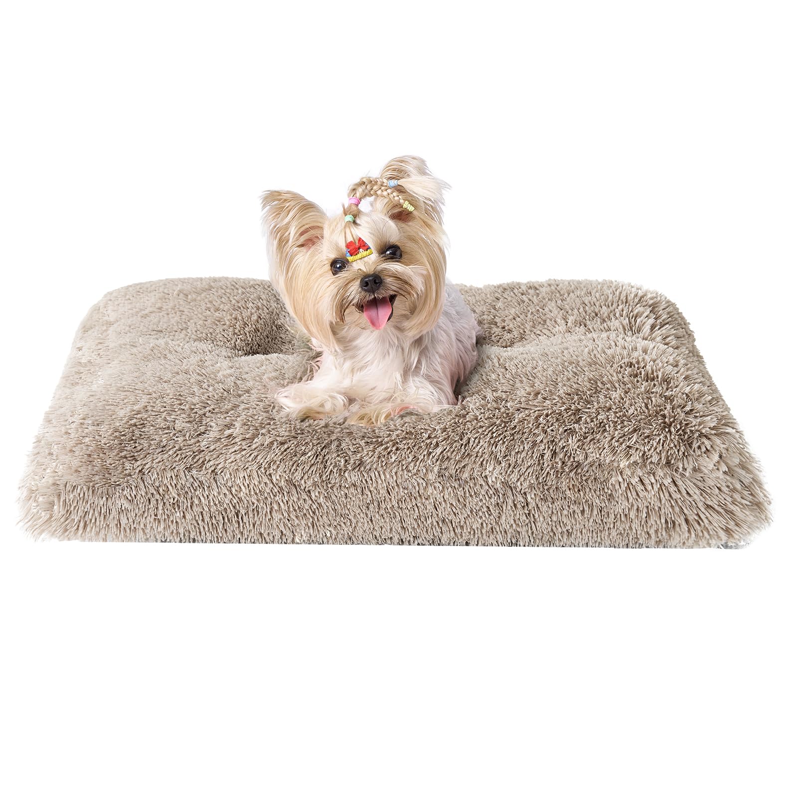Calming Plush Dog Crate Bed Pad for Large Dogs