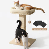 Tall Cat Scratching Post with Perch & Bed