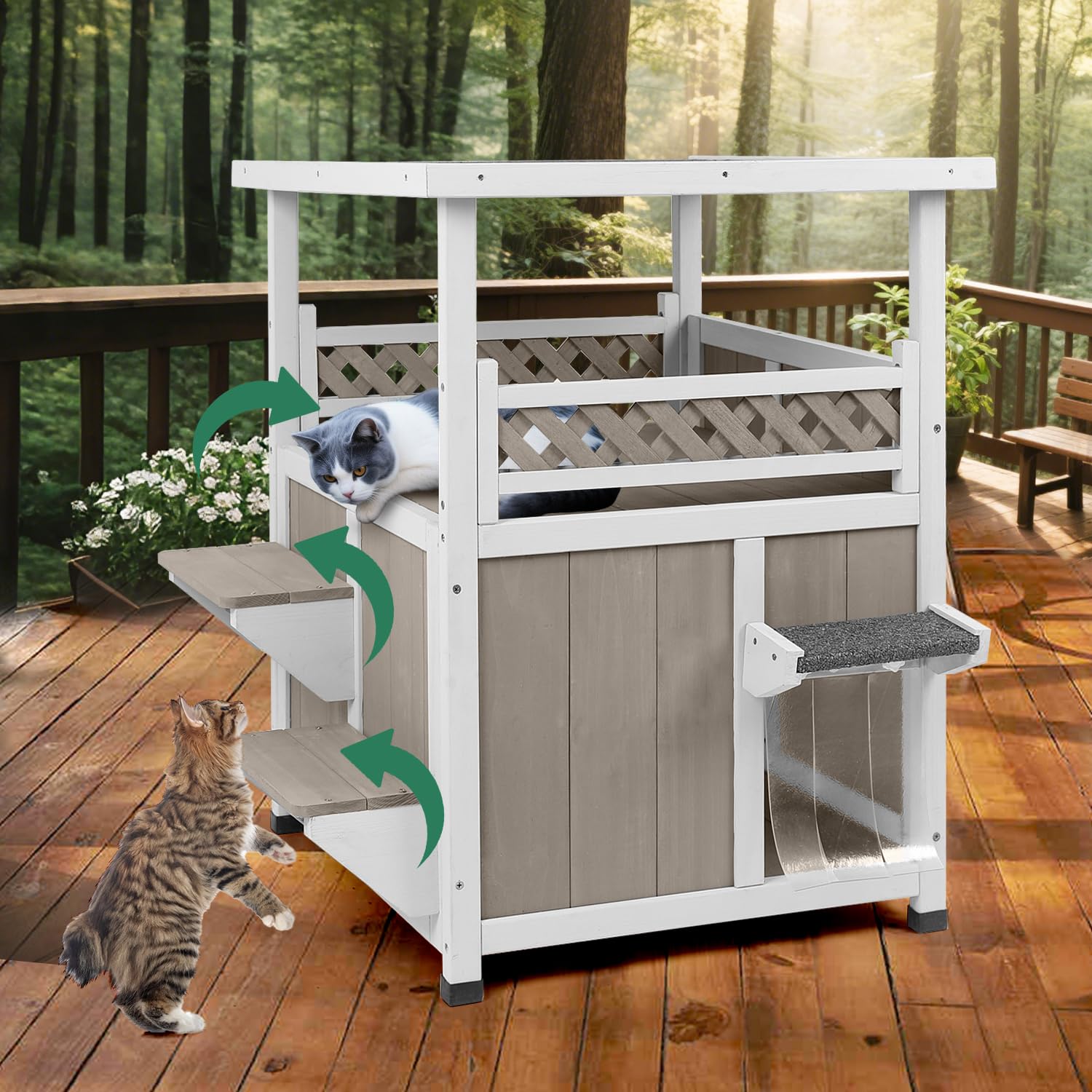 Outdoor Cat House Weatherproof 14