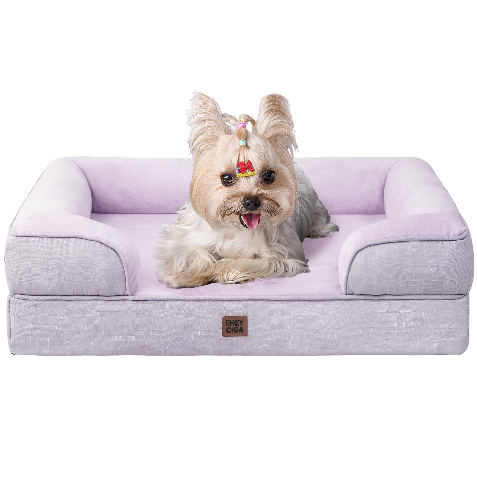 Orthopedic Memory Foam Dog Bed with Bolsters