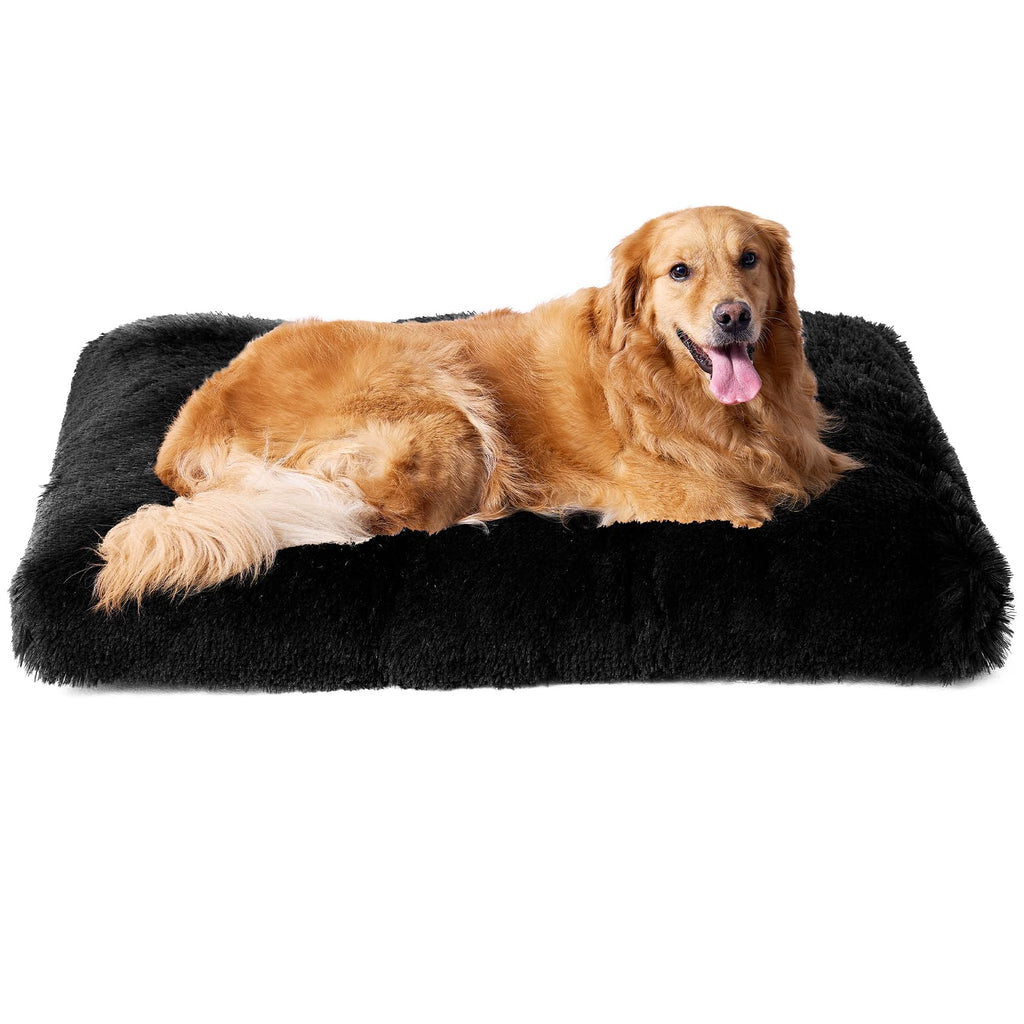 Calming Plush Dog Crate Bed Pad for Large Dogs
