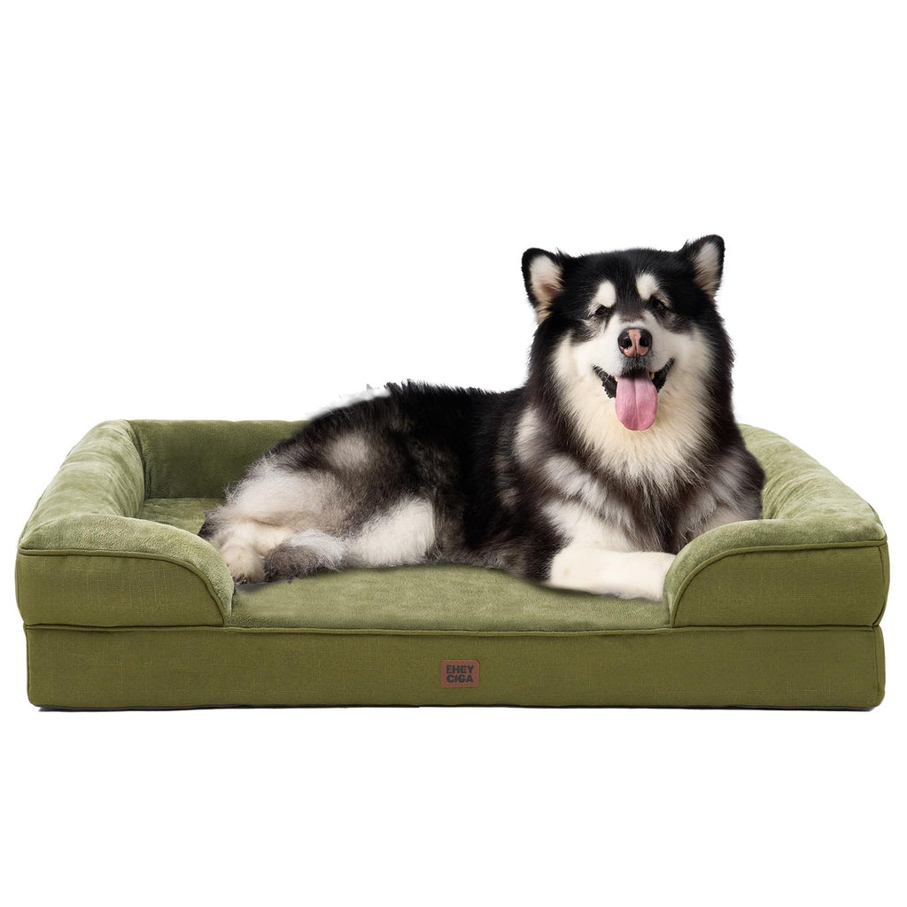 Orthopedic Memory Foam Dog Bed with Bolsters