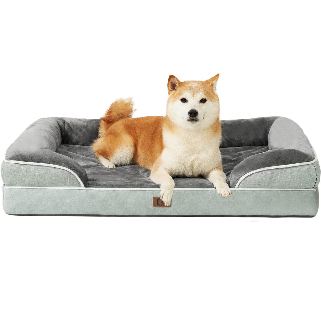 Orthopedic Memory Foam Dog Bed with Bolsters