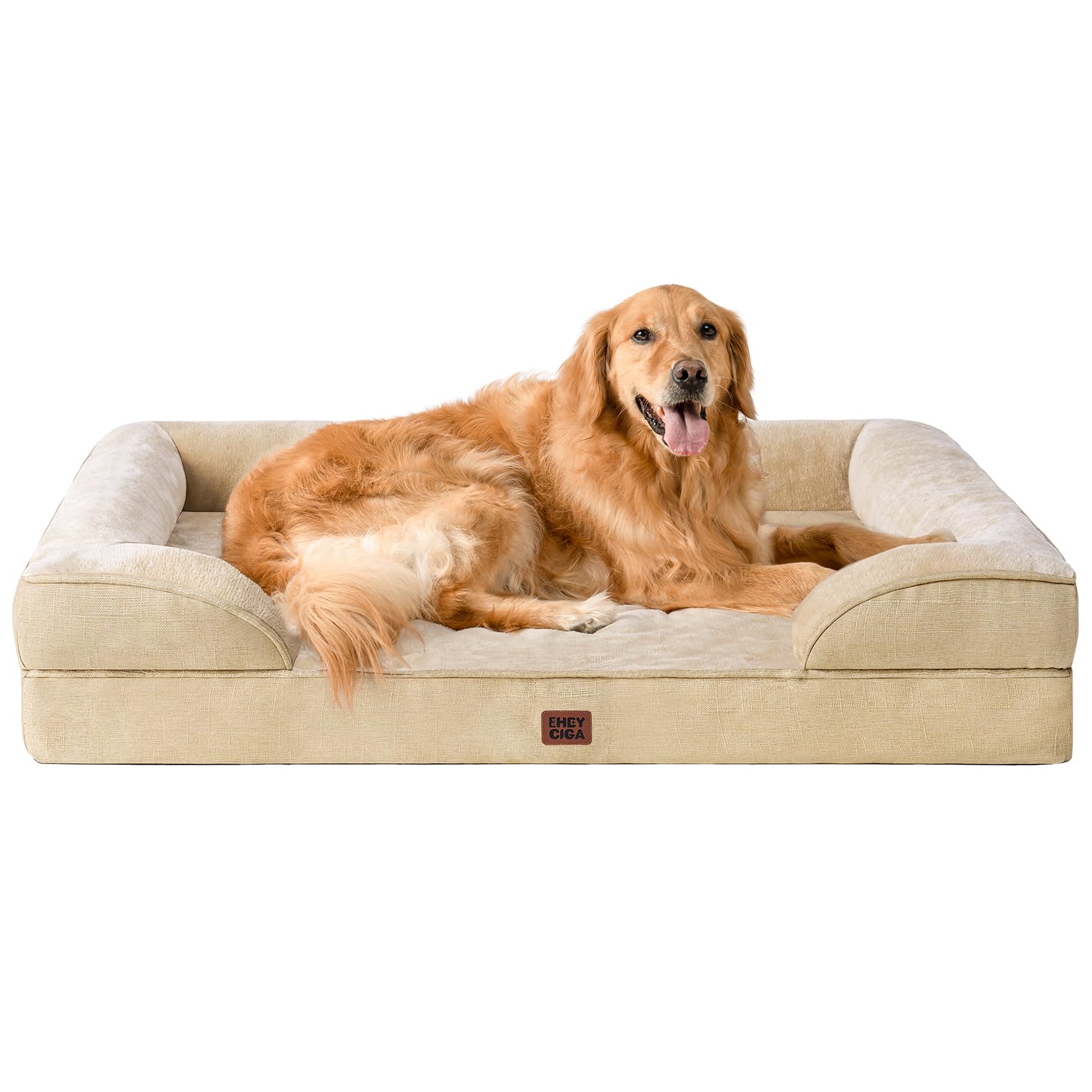 Orthopedic Memory Foam Dog Bed with Bolsters