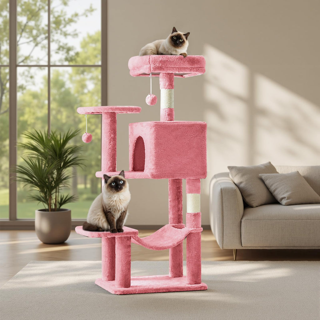Cat Tree Tower with Hammock & Condo