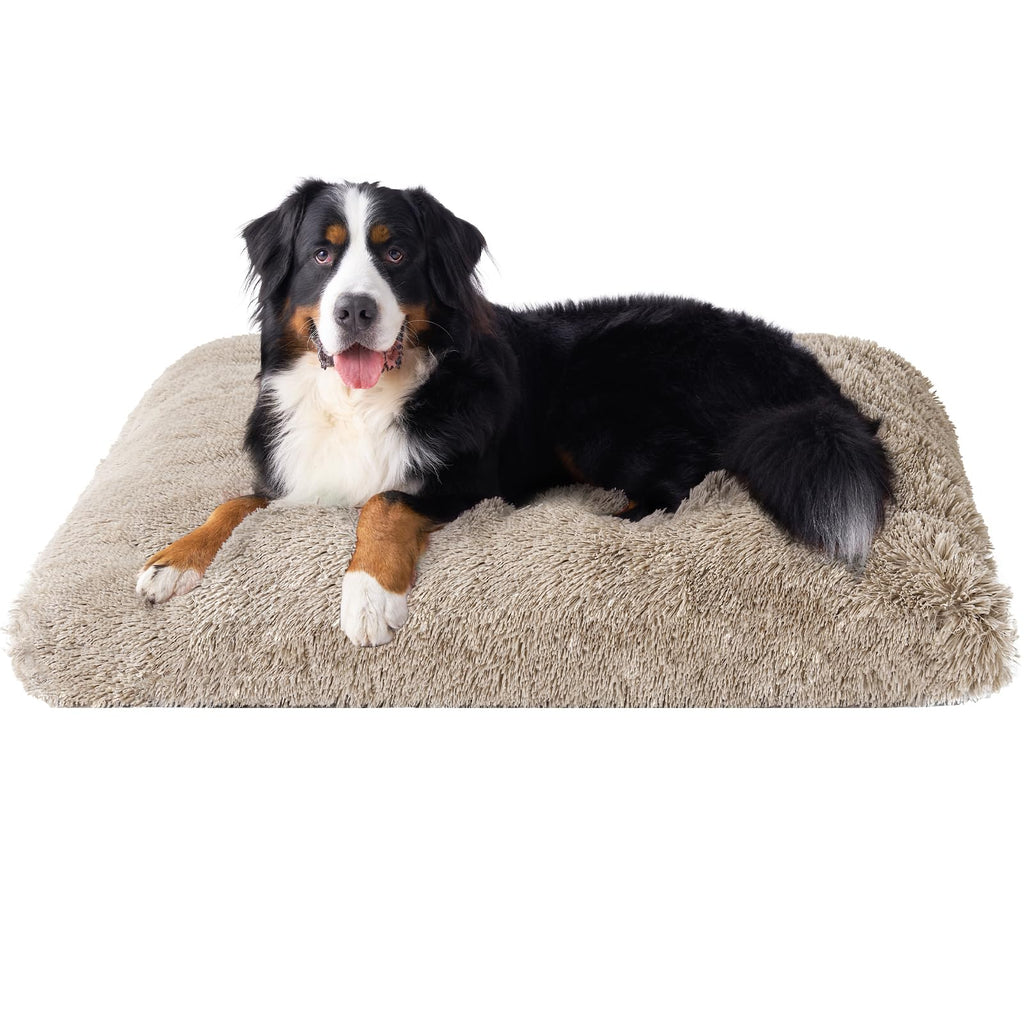Calming Plush Dog Crate Bed Pad for Large Dogs