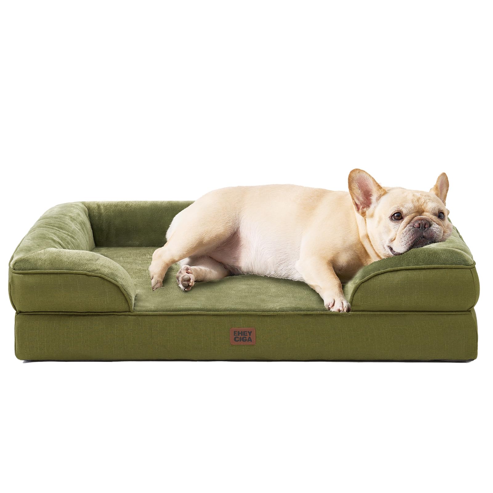 Orthopedic Memory Foam Dog Bed with Bolsters