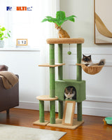 Floor-to-Ceiling Cat Tree with Condo & Hammock
