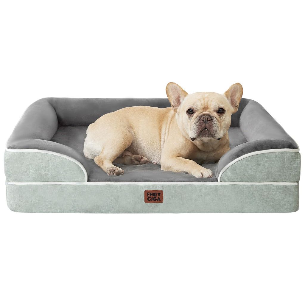 Orthopedic Memory Foam Dog Bed with Bolsters