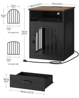 Dog Crate End Table with Storage Drawer