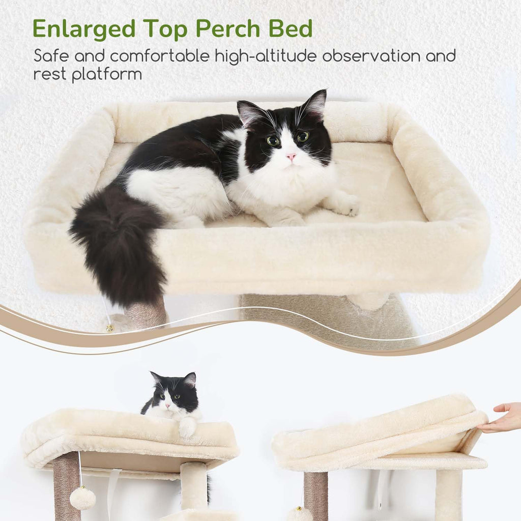 Heavy Duty Cat Tree with Hammock & Condo