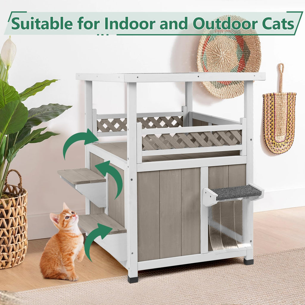 Outdoor Cat House Weatherproof 14