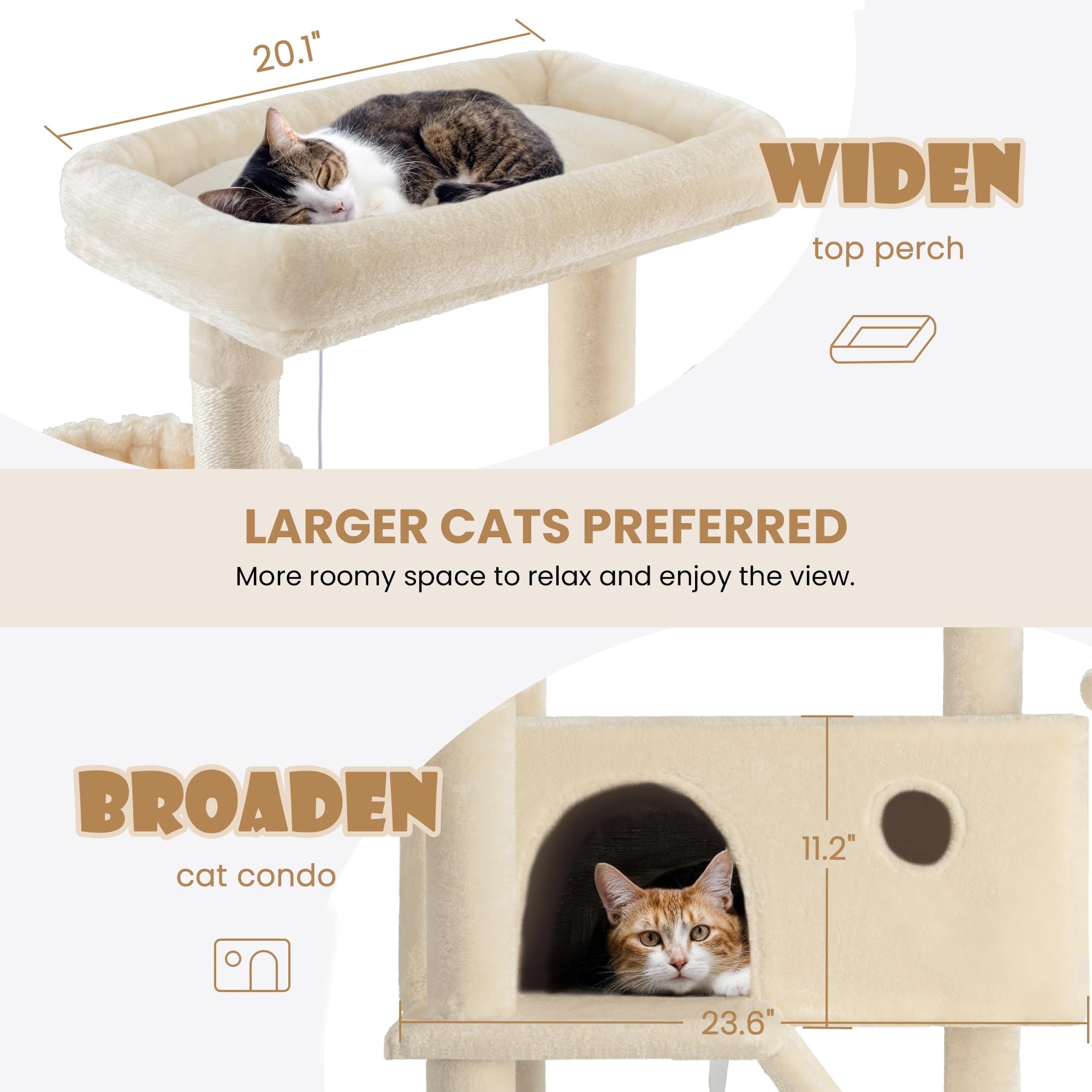 81" Multi-Level Cat Tree Tower
