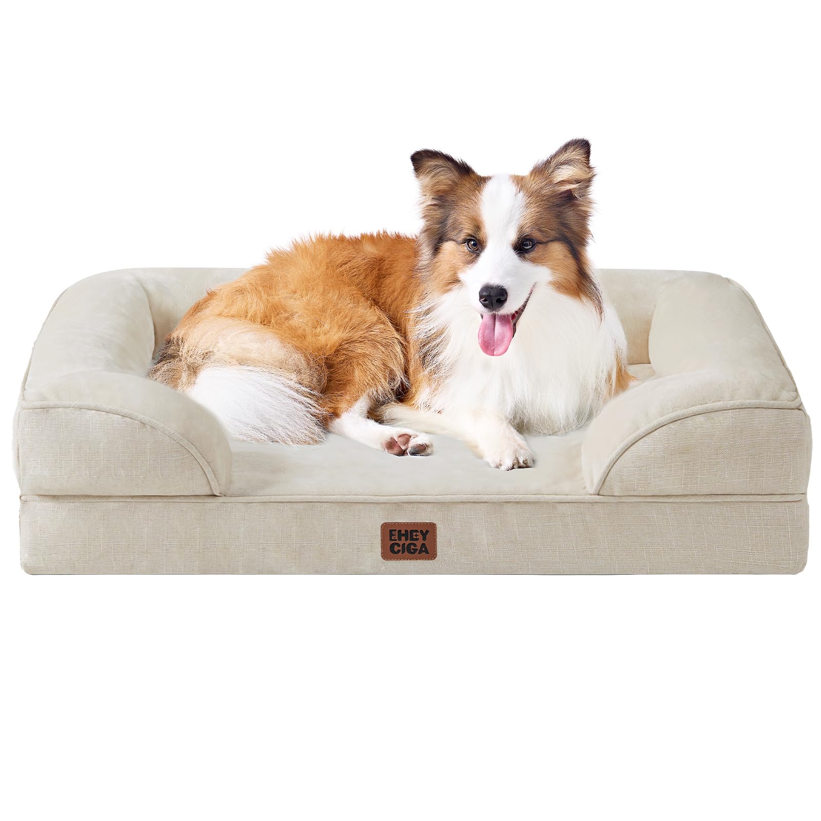 Orthopedic Memory Foam Dog Bed with Bolsters