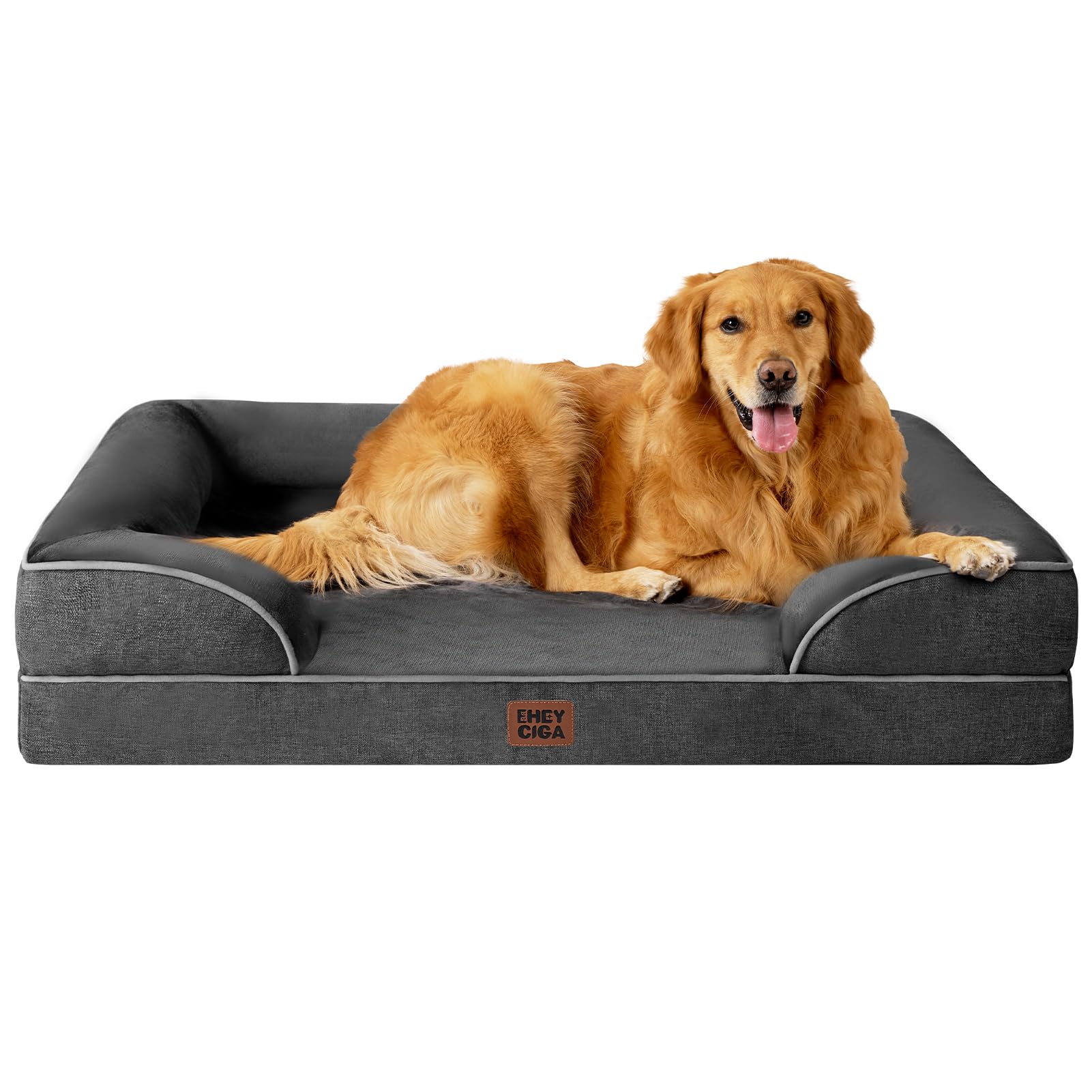 Orthopedic Memory Foam Dog Bed with Bolsters