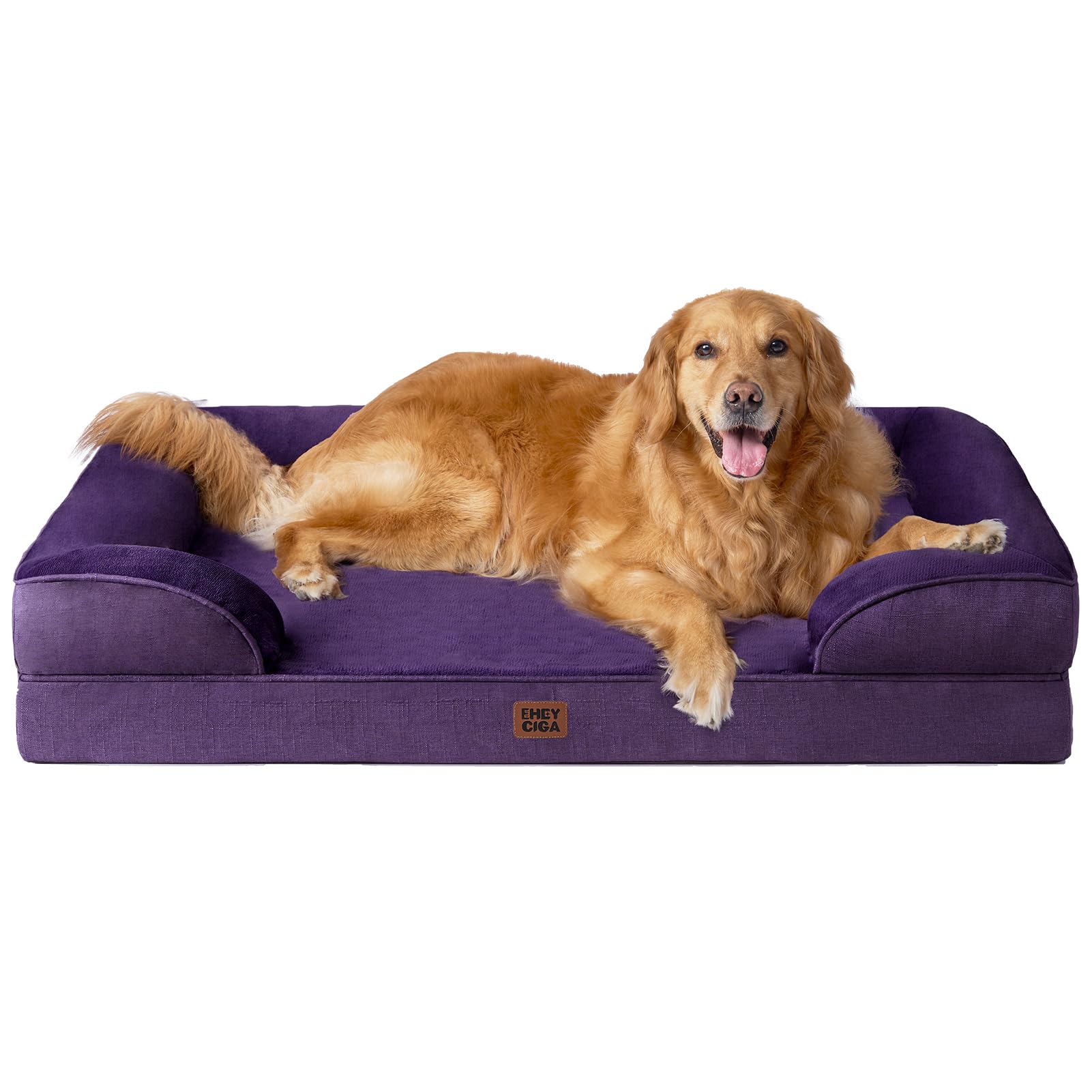 Orthopedic Memory Foam Dog Bed with Bolsters