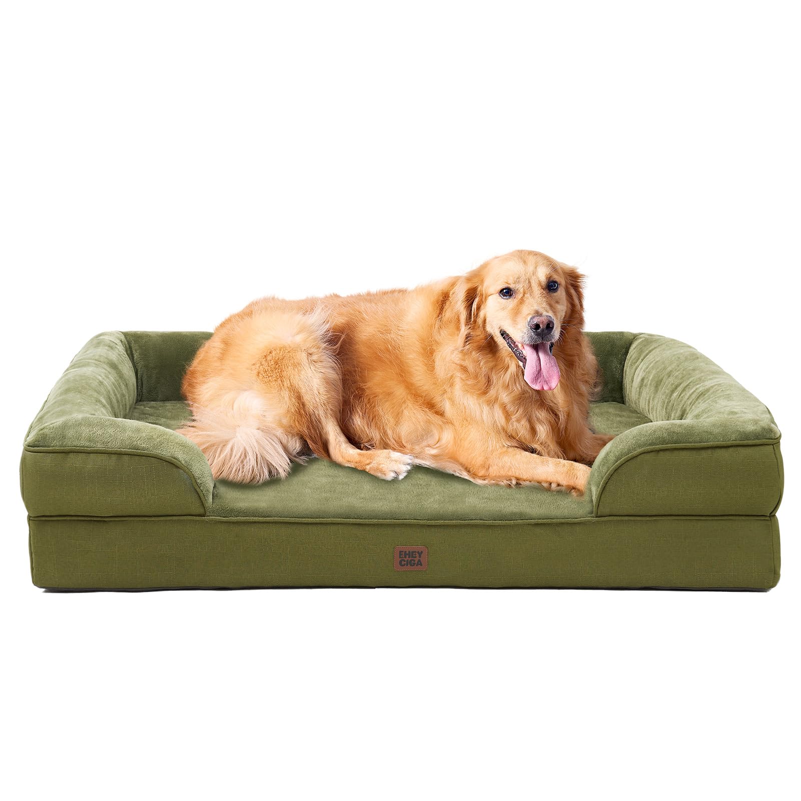 Orthopedic Memory Foam Dog Bed with Bolsters