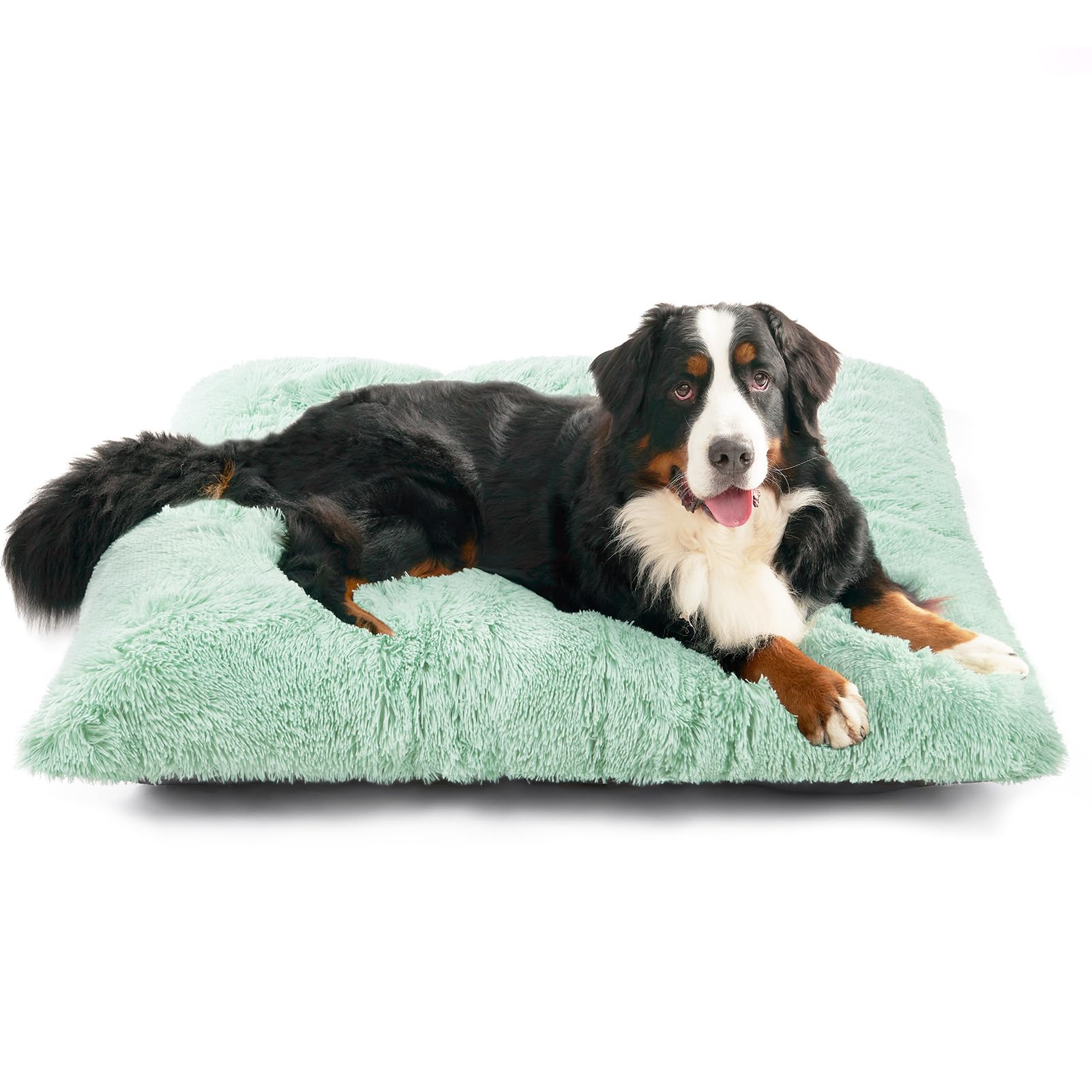 Calming Plush Dog Crate Bed Pad for Large Dogs