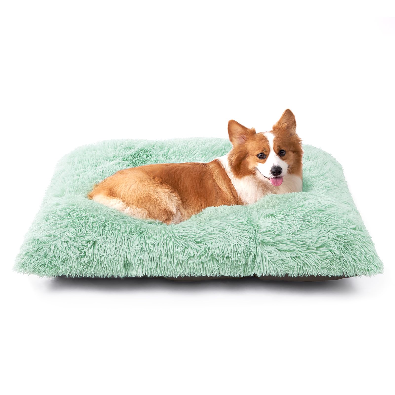 Calming Plush Dog Crate Bed Pad for Large Dogs