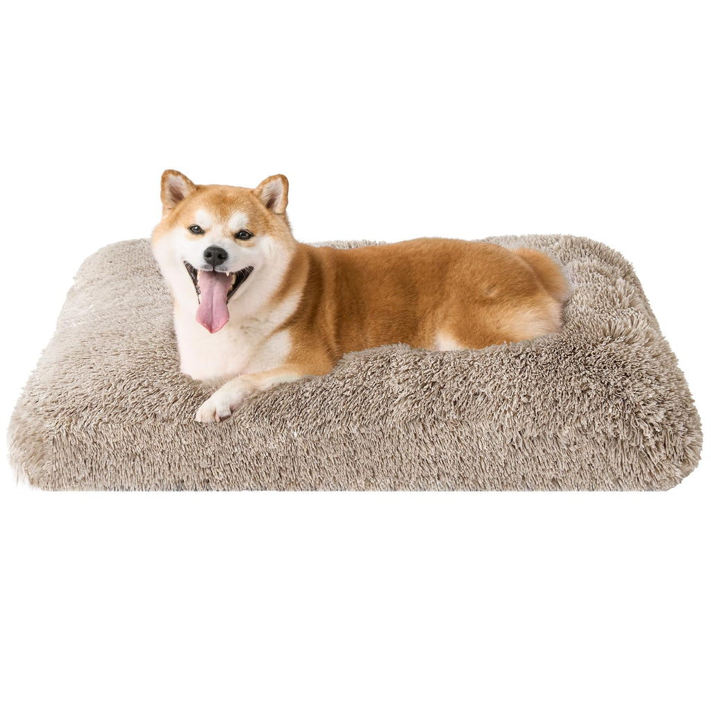 Calming Plush Dog Crate Bed Pad for Large Dogs