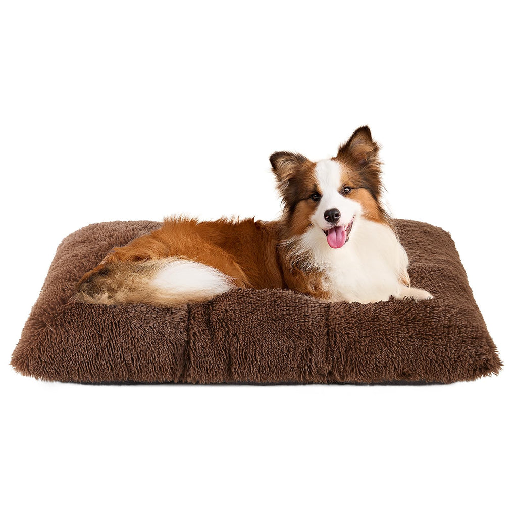 Calming Plush Dog Crate Bed Pad for Large Dogs