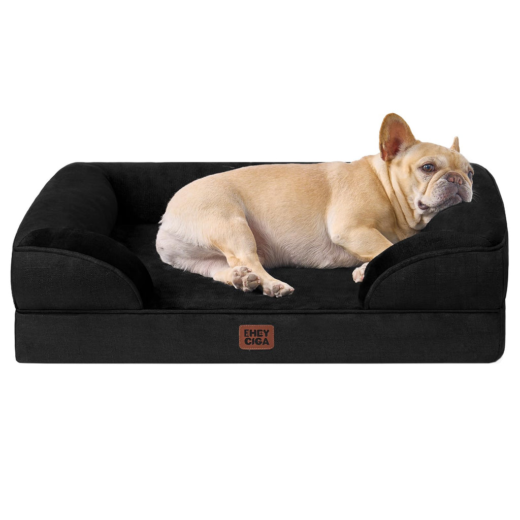 Orthopedic Memory Foam Dog Bed with Bolsters