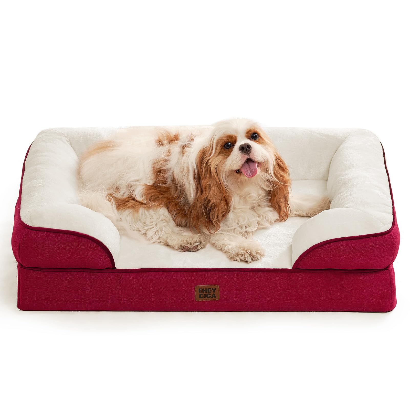 Orthopedic Memory Foam Dog Bed with Bolsters