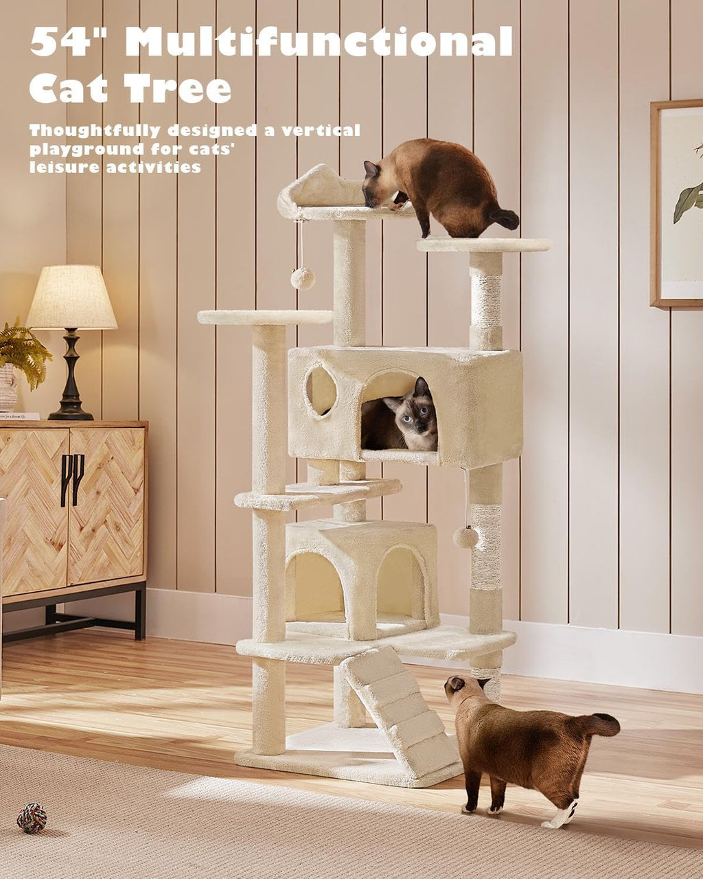 Cat Tree Tower with Condo & Scratch Post