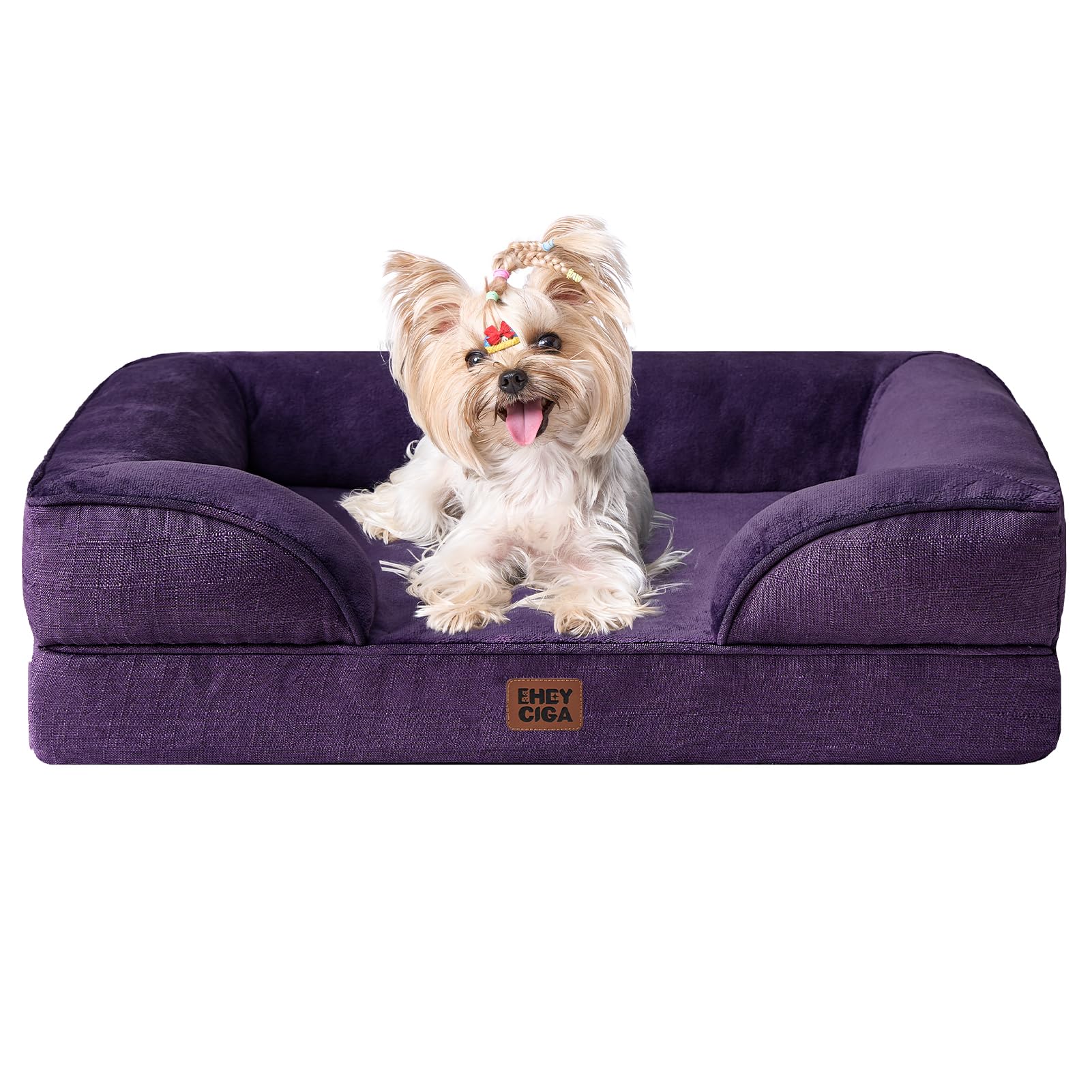Orthopedic Memory Foam Dog Bed with Bolsters