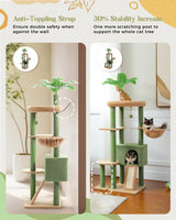 Floor-to-Ceiling Cat Tree with Condo & Hammock
