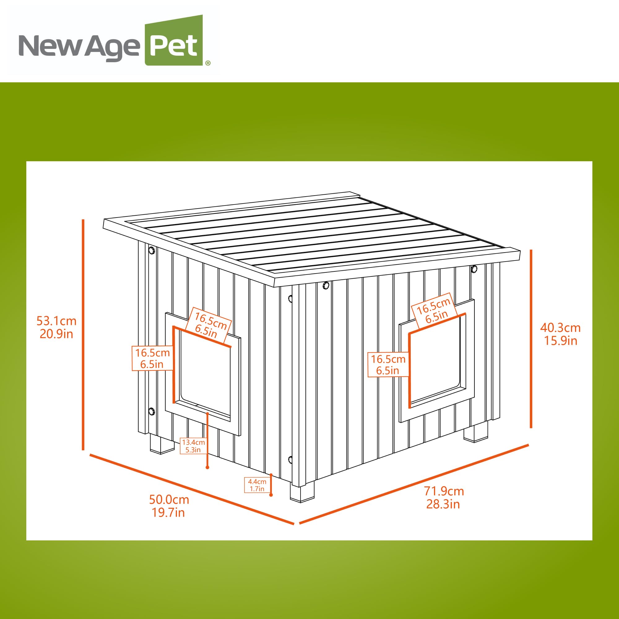 Outdoor Cat House with Dual Entry