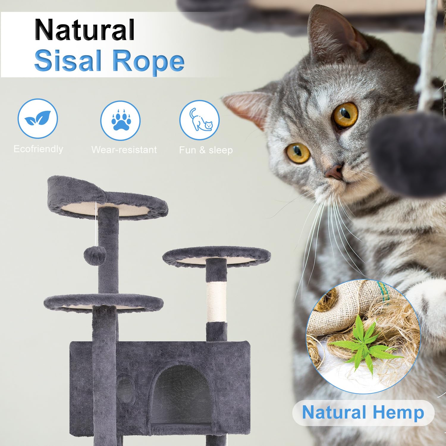 Multi-Level Cat Tree Tower with Condo