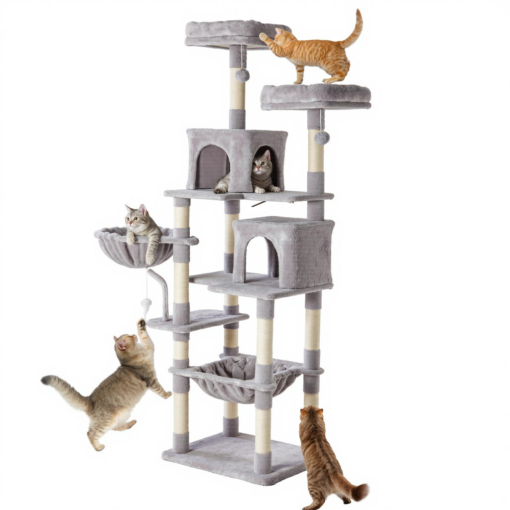 Cat Tree Tower with Hammock & Condo