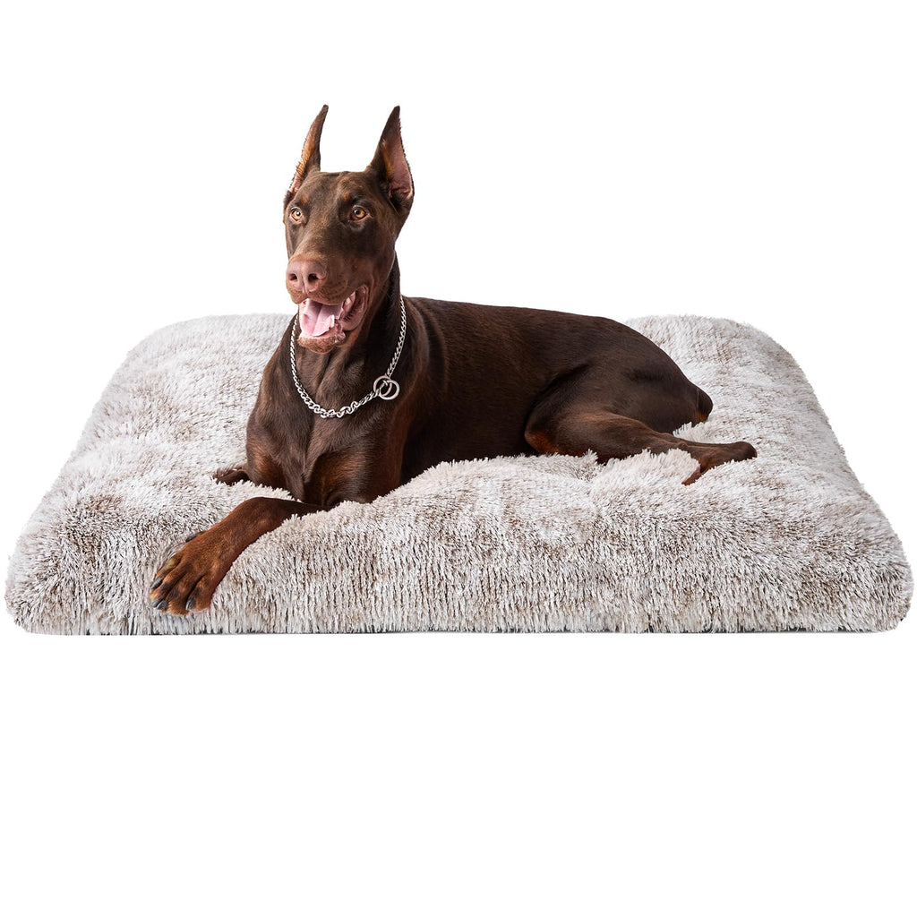Calming Plush Dog Crate Bed Pad for Large Dogs