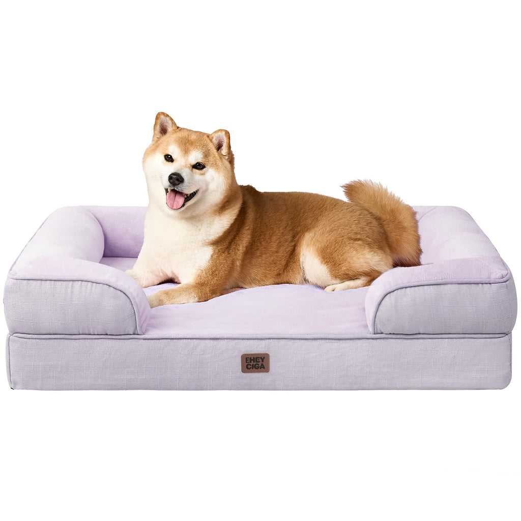 Orthopedic Memory Foam Dog Bed with Bolsters