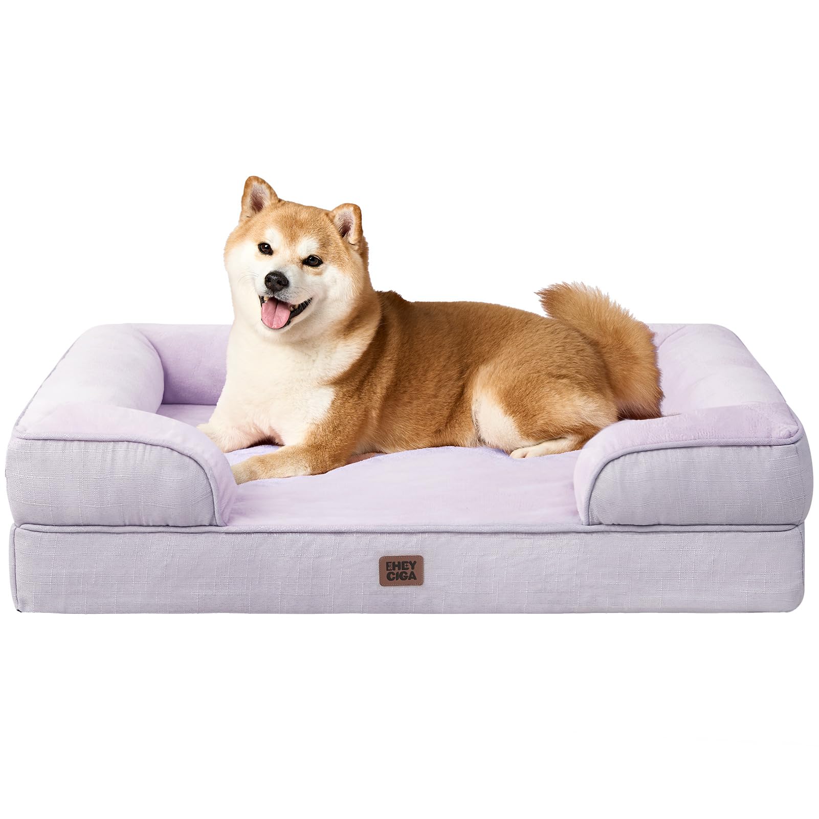 Orthopedic Memory Foam Dog Bed with Bolsters