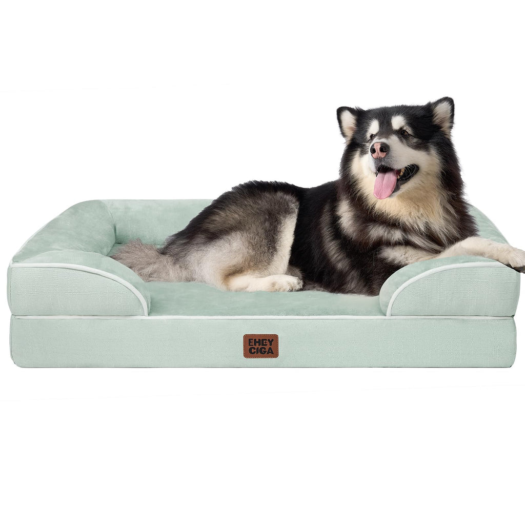 Orthopedic Memory Foam Dog Bed with Bolsters