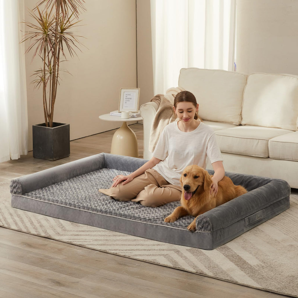 Orthopedic Waterproof Dog Bed for Large Dogs