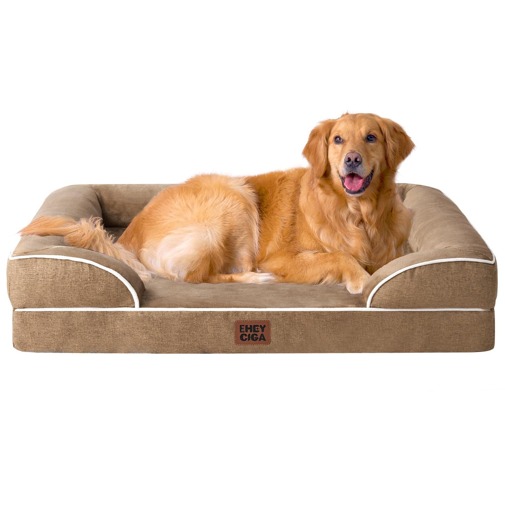 Orthopedic Memory Foam Dog Bed with Bolsters